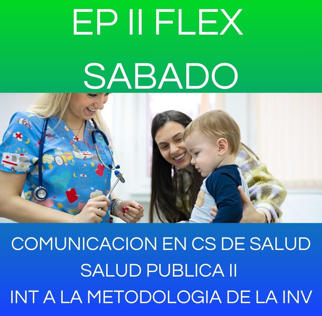 COMUNICACION EN CS DE LA SALUD // SALUD PÚBLICA II // INT A LA MET DE LA INVESTIGACION - EP II FLEX SAB 2025