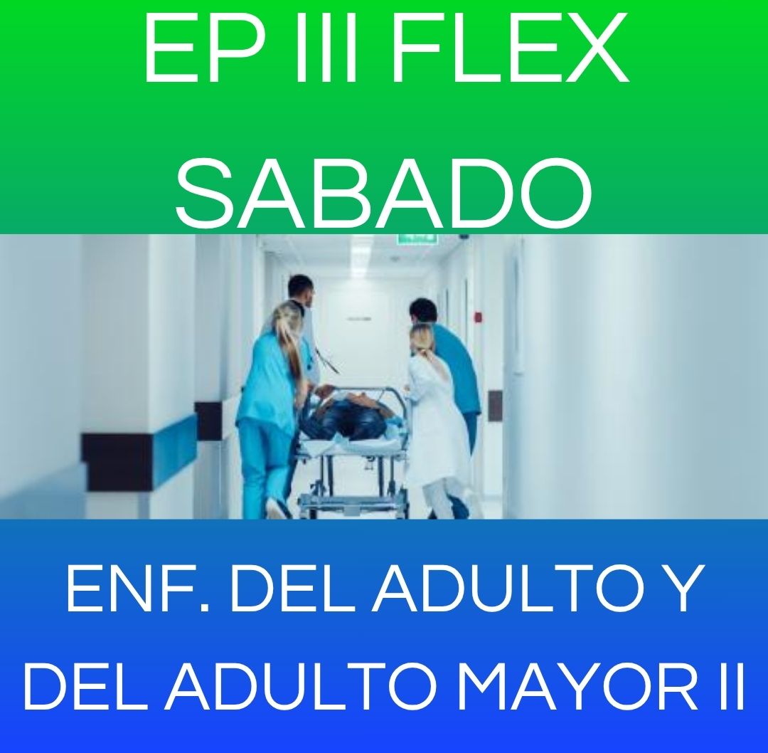 ENFERMERIA DEL ADULTO Y DEL ADULTO MAYOR II - EP III FLEX SABADO 2026
